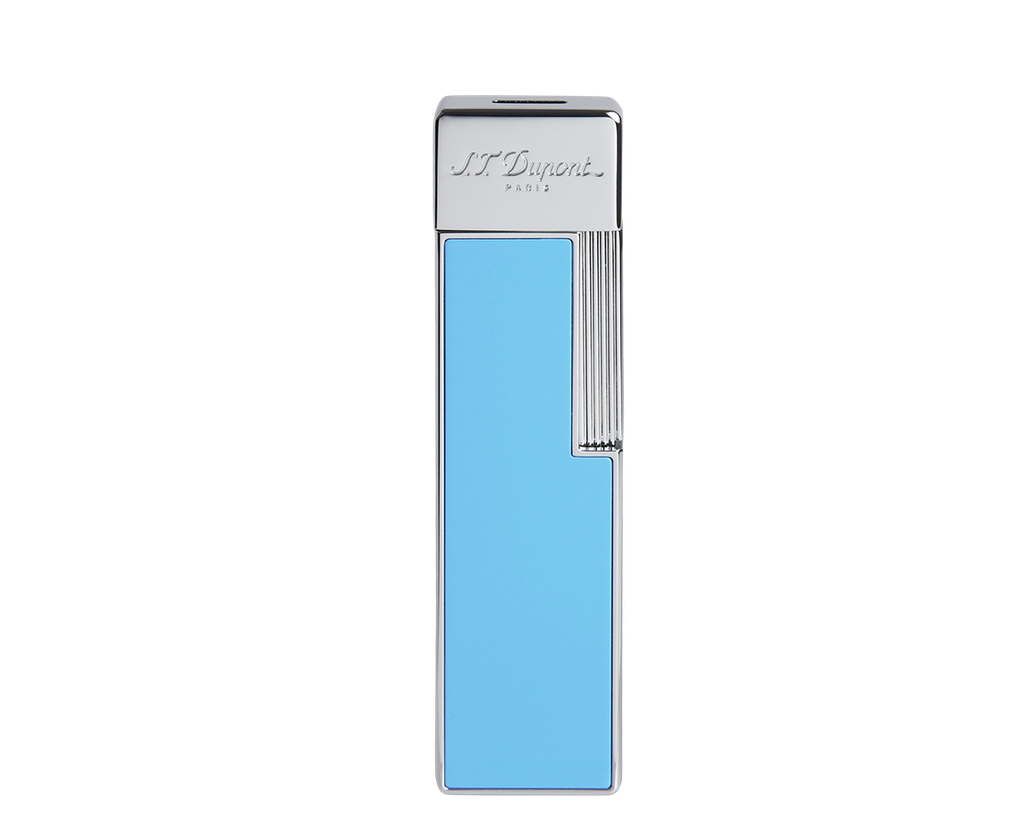 Briquet Twiggy laque bleu ciel et chrome