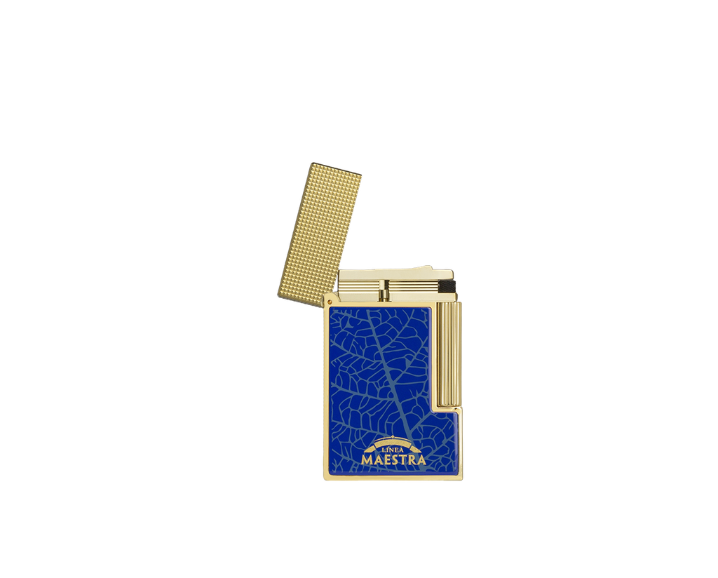 Briquet Ligne 2 Partagas Linea Maestra  bleu et or