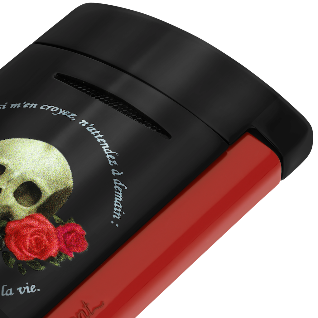 Briquet Minijet Memento Mori noir