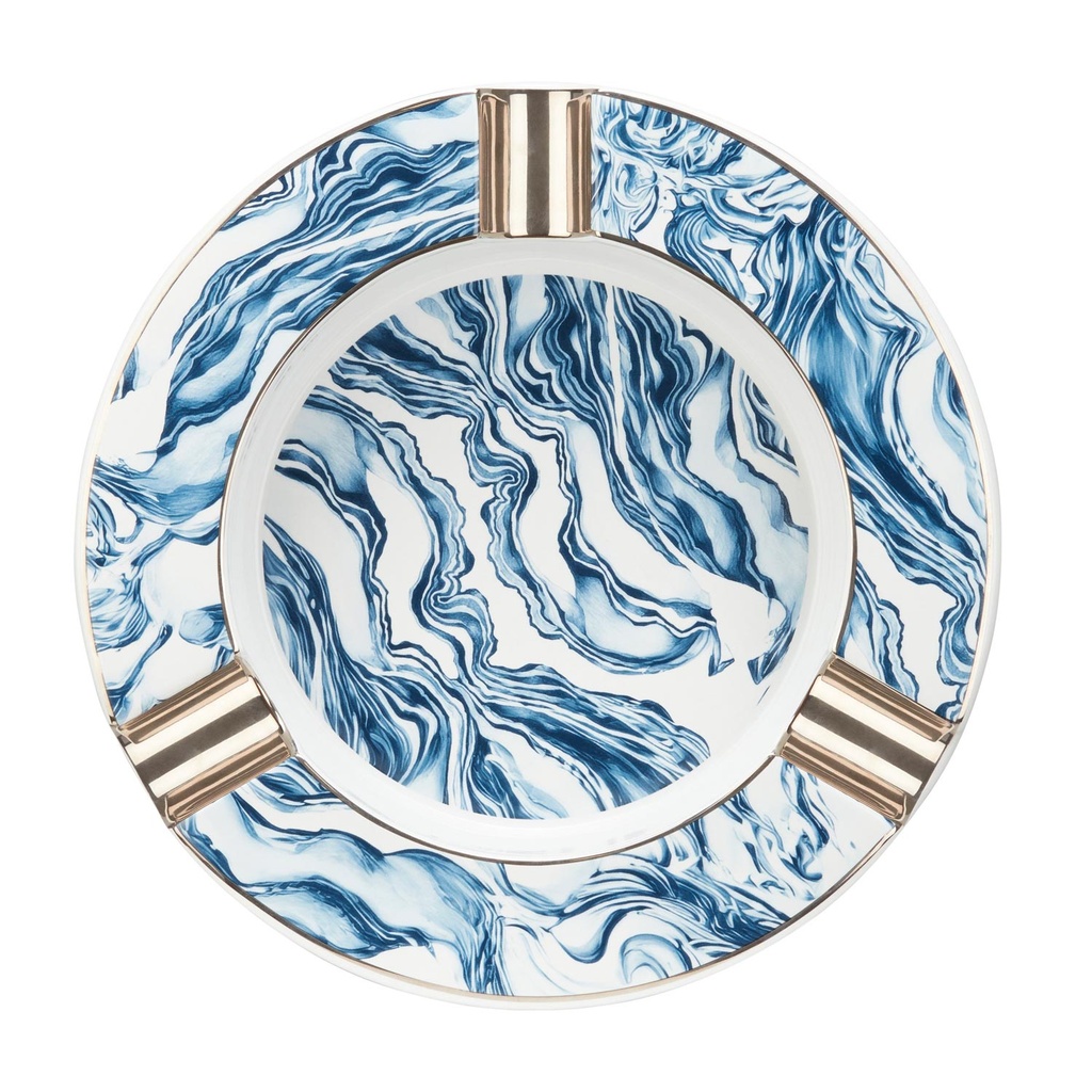 Cendrier XL bleu Wave