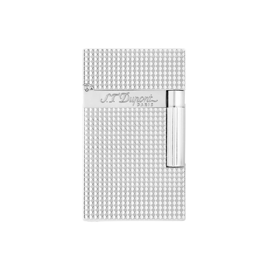 S.T.Dupont Briquet Ligne 2 pointe de diamant argent brossé