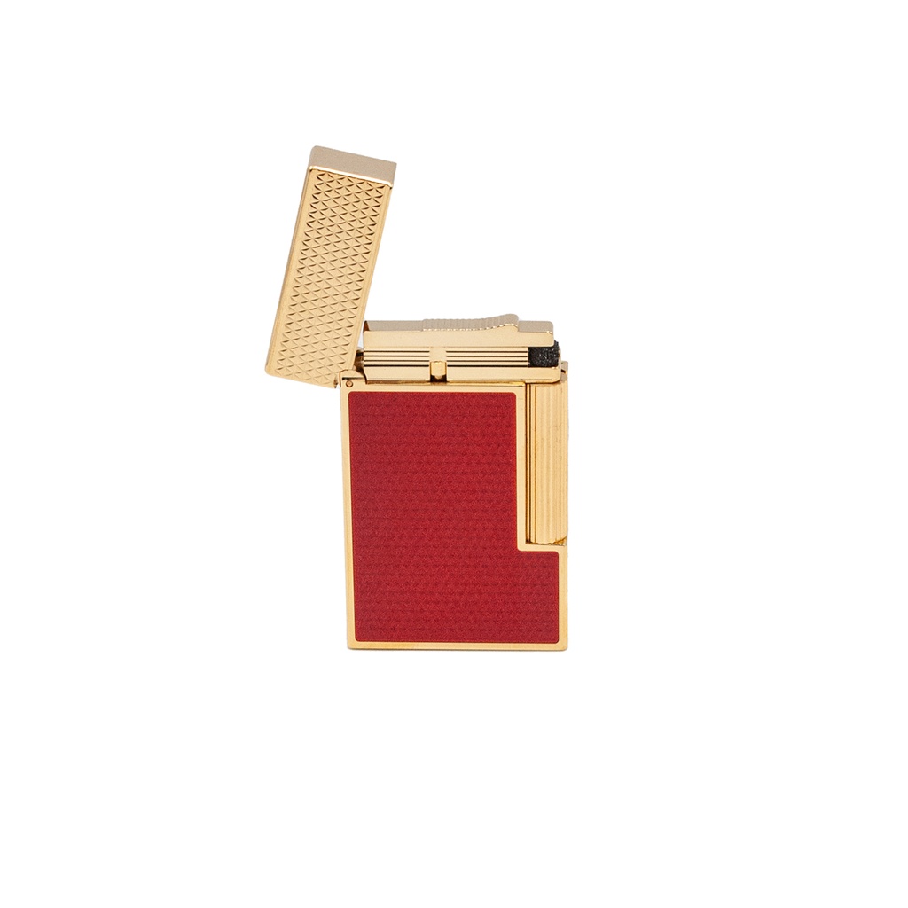 Briquet S.T. Dupont Ligne 2 guilloche sous laque rouge