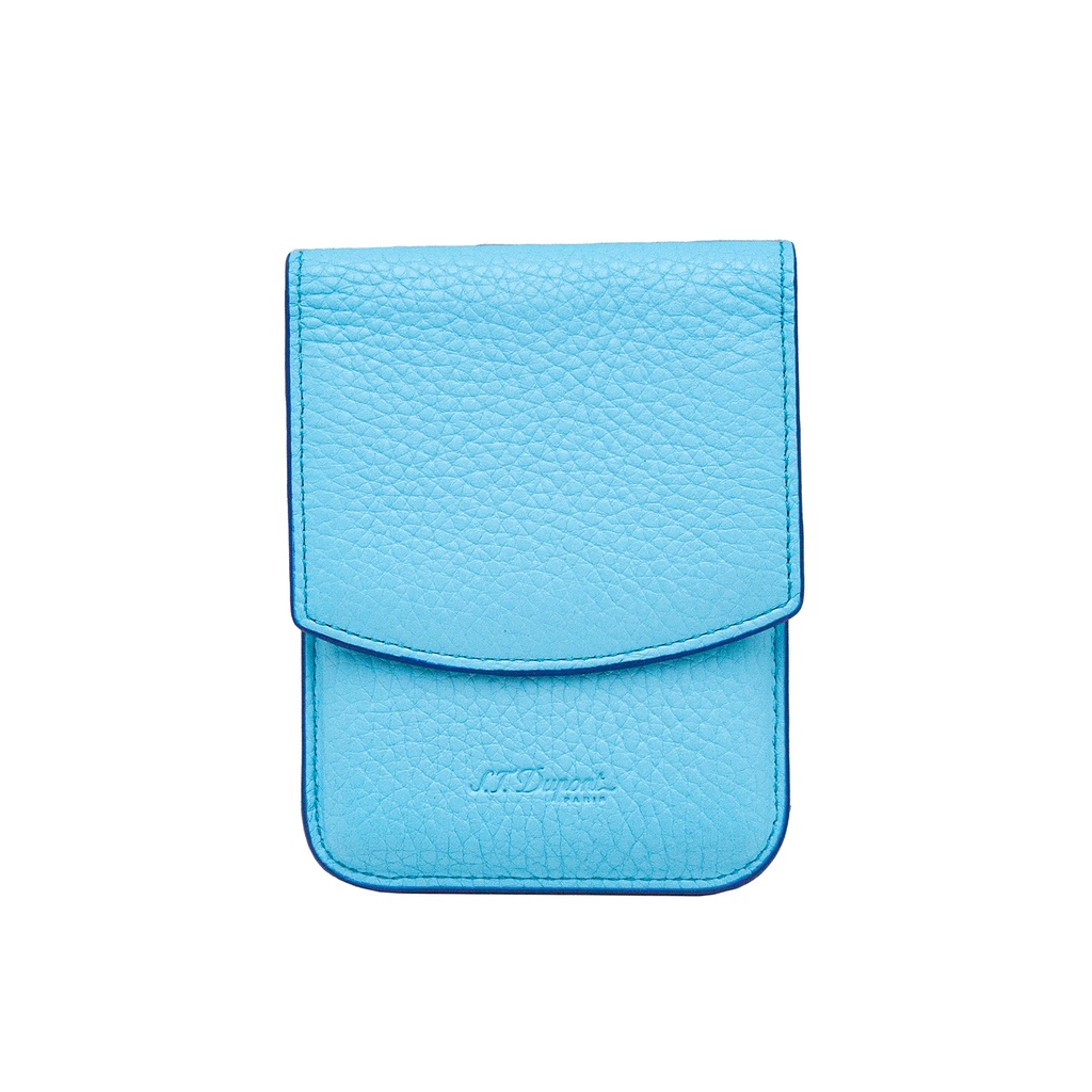 S.T.Dupont Etui 10 cigarillos cuir bleu ciel