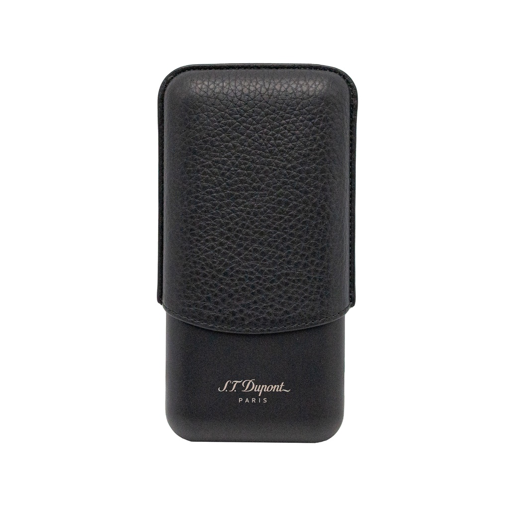 S.T.Dupont Etui 3 cigares noir mat grainé