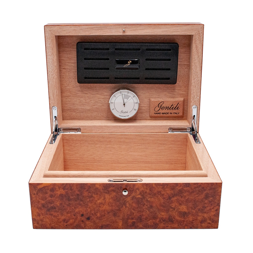 ​​Gentili Humidor Amboine brun