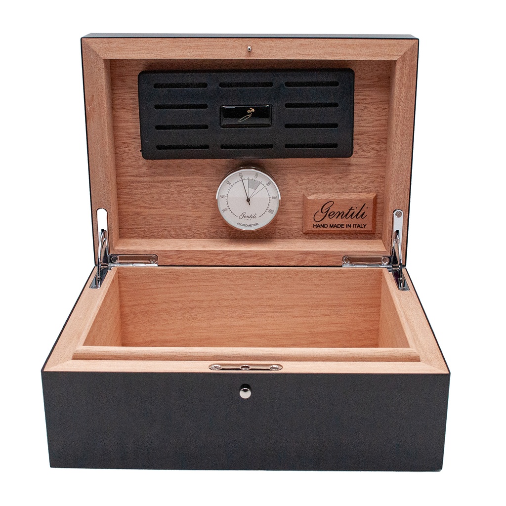 ​​Gentili Humidor Erable gris-noir