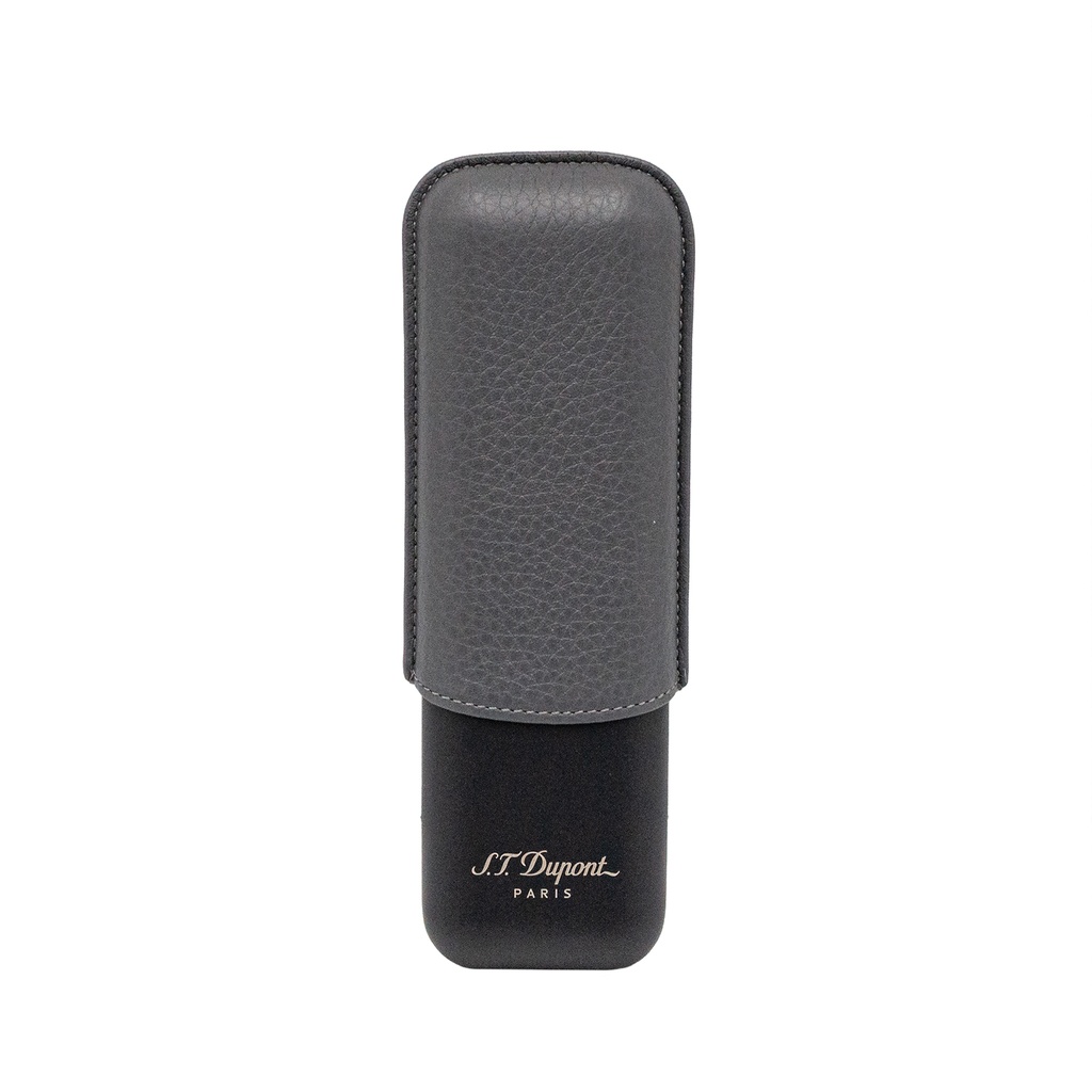 S.T.Dupont Etui 2 cigares noir mat et graphite grainé