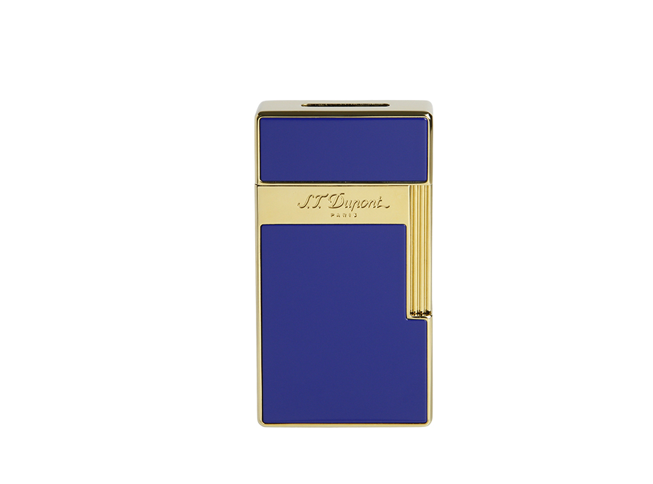 ​​​​Briquet Dupont Biggy laque bleue et doré
