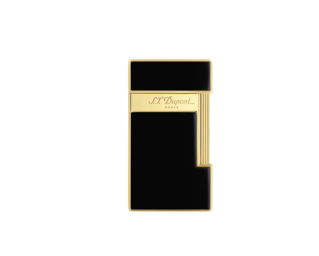 Briquet Slimmy Laque noir dorée