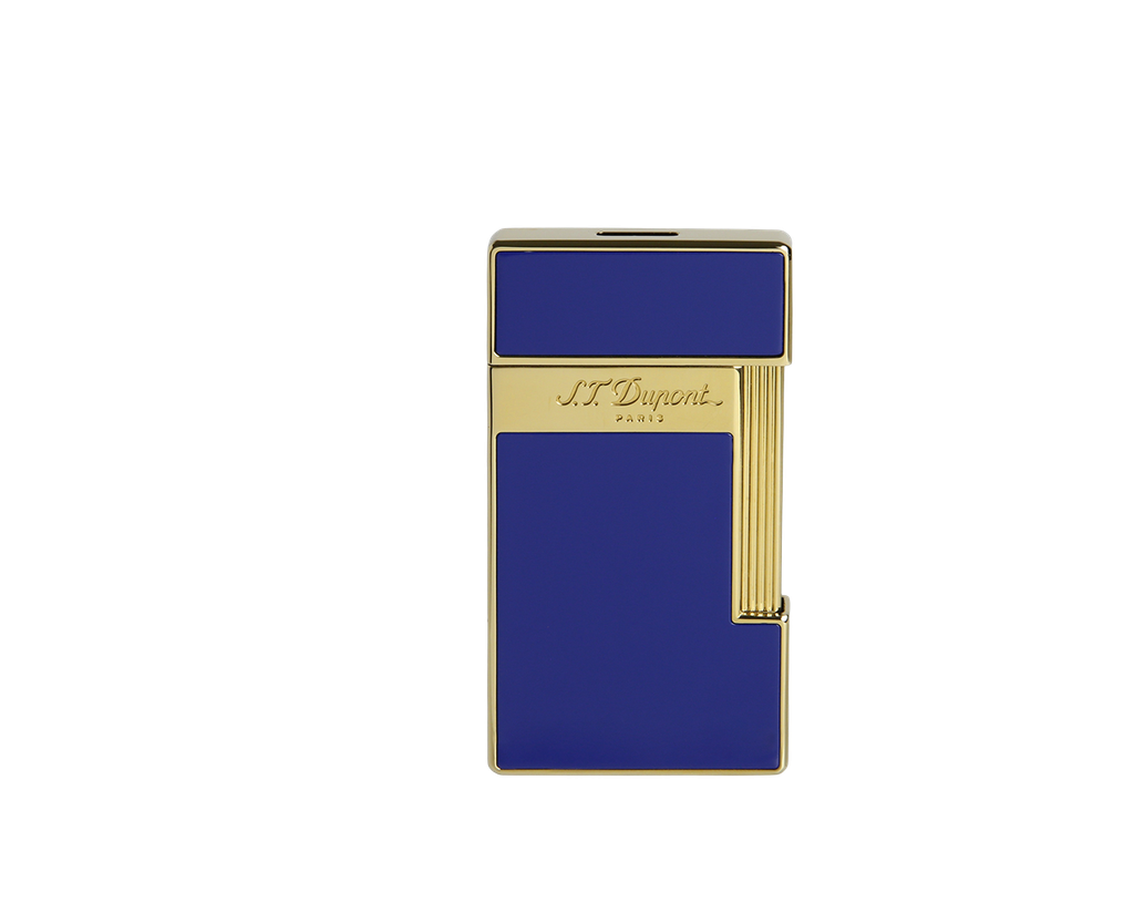 S.T.Dupont Briquet Slimmy laque bleue et doré