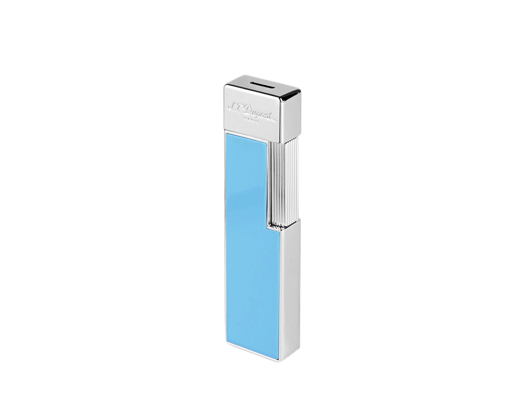 ​​​Briquet S.T. Dupont Twiggy laque bleu ciel et chrome