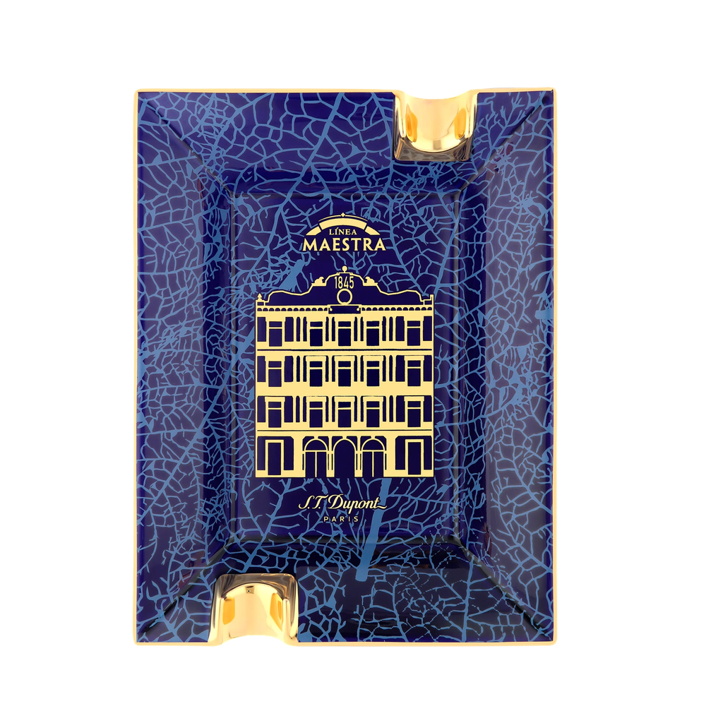 Cendrier S.T. Dupont Partagas Linea Maestra bleu et or
