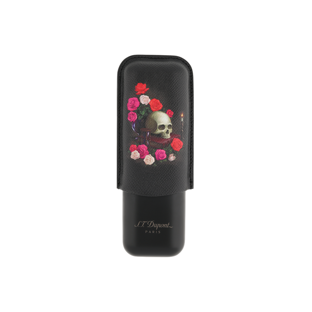 Étui S.T. Dupont 2 cigares Memento Mori noir