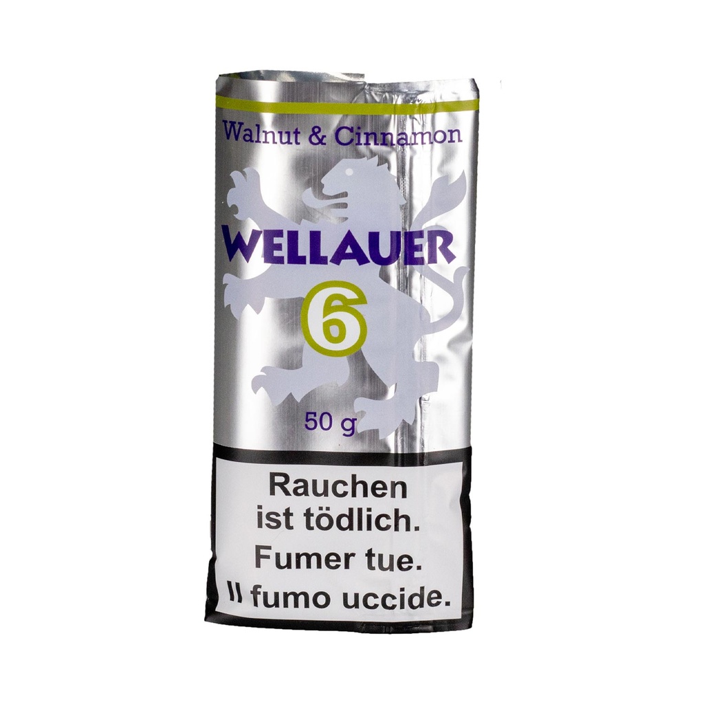 Wellauer Tabac à Pipe 50 gr No 6 Walnut & Cinnamon
