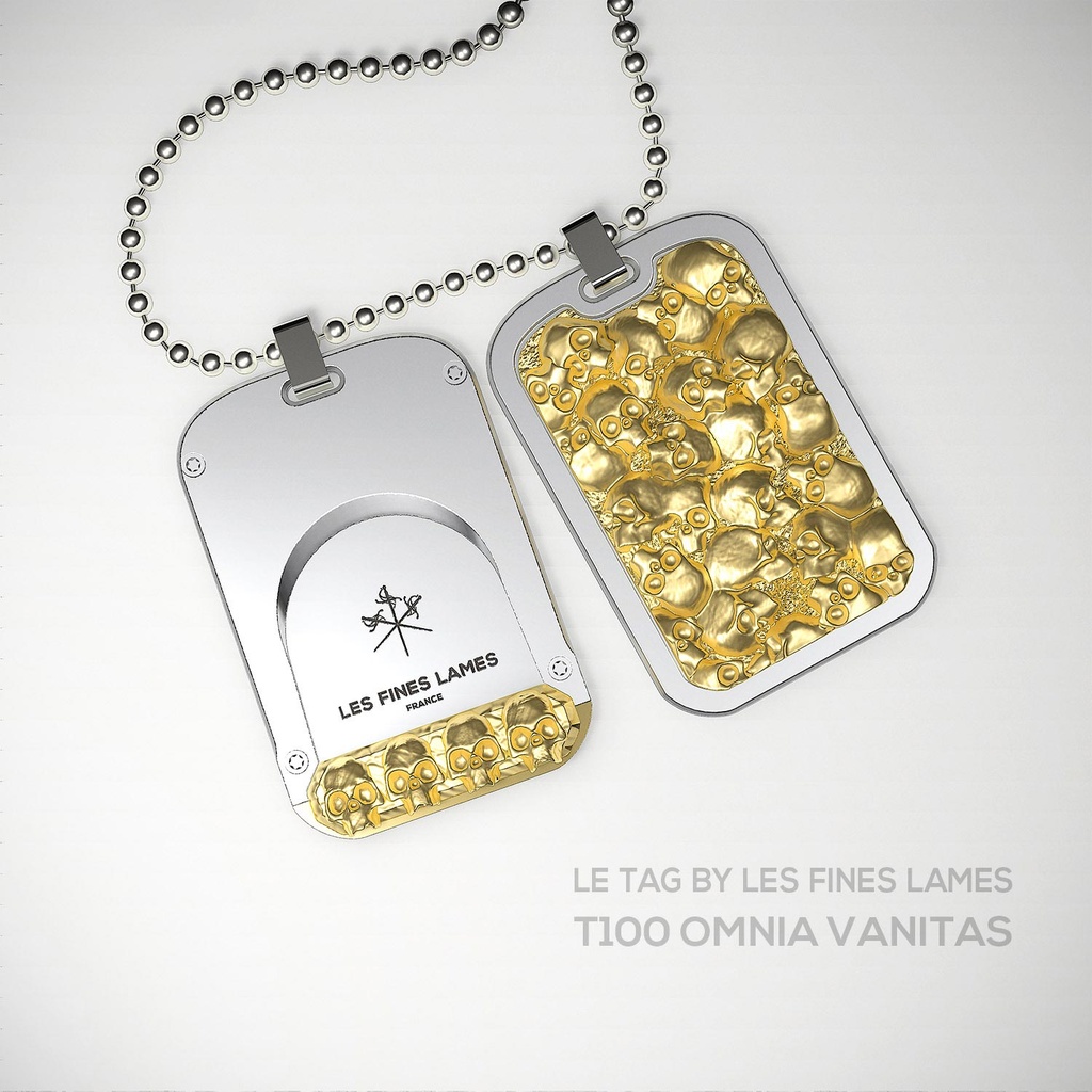 Les Fines Lames Le Tag T100 Tête de mort en or