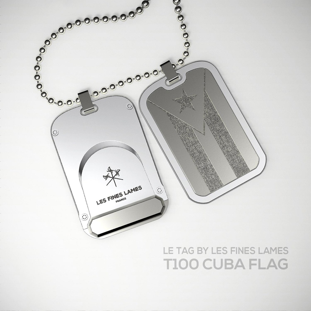 Le Tag T100 Drapeau Cuba Argent