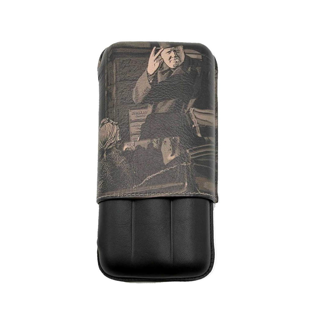 Étui 3 cigares en cuir 