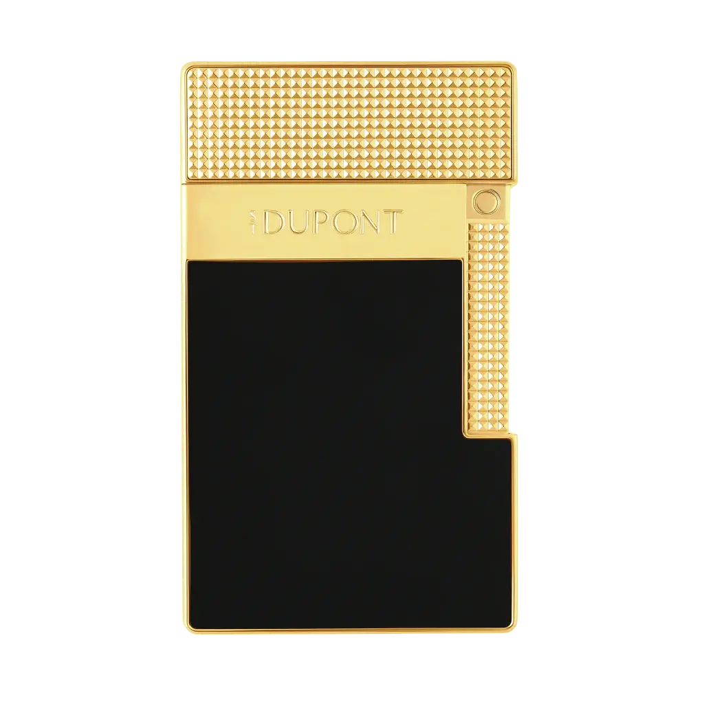 Briquet Dupont Table Laqué doré et noir