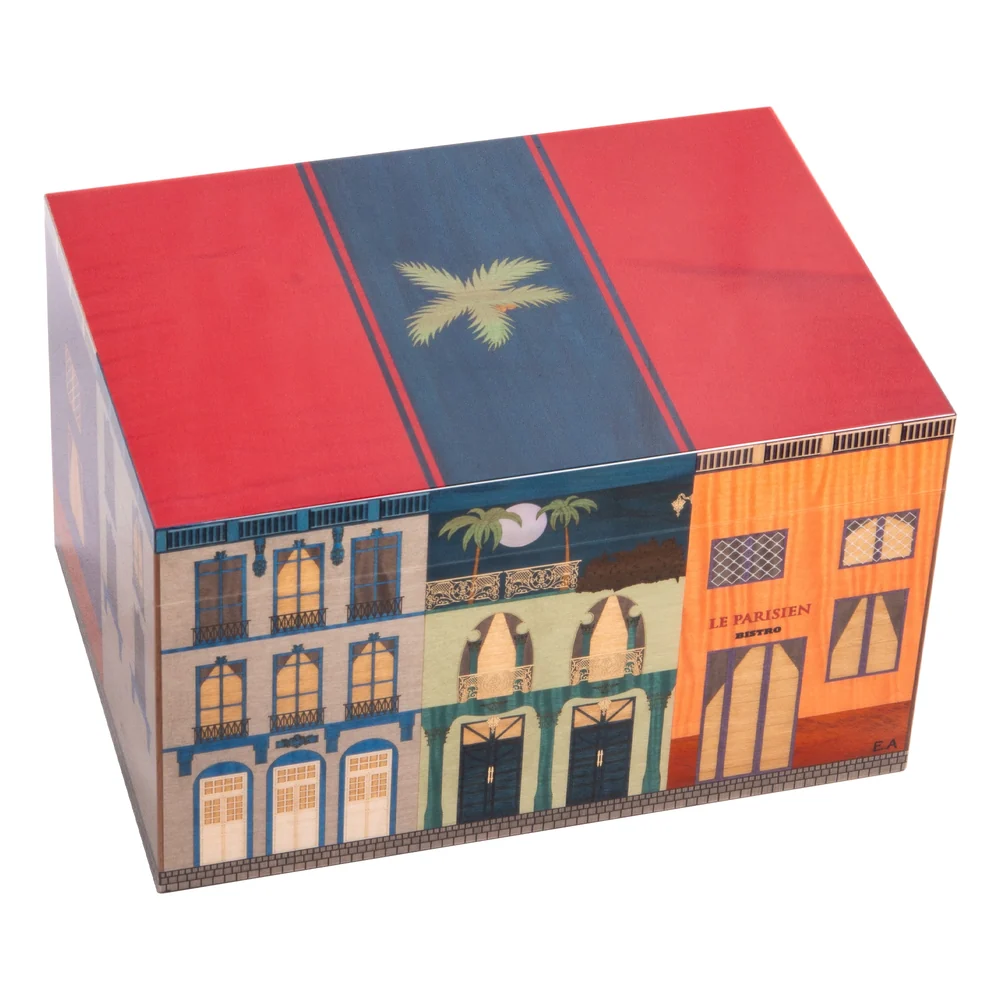 Elie Bleu Coffret à Cigares "Casa Cubana" - Le Parisien “De nuit” - 75 cigares