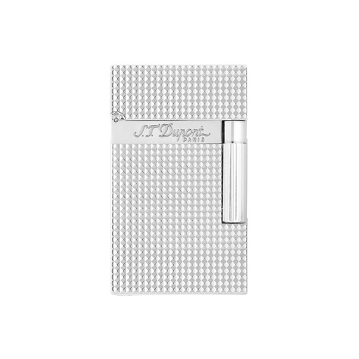 Briquet Dupont Ligne 2 pointe de diamant argent brossé