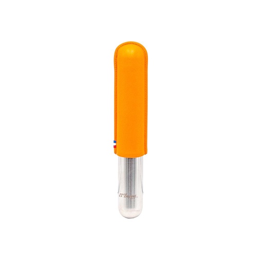 S.T.Dupont Etui 1 cigare orange et chrome grainé