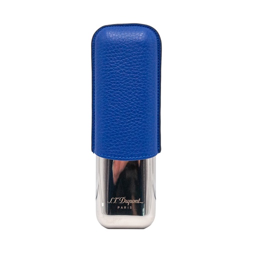 Etui 2 Cigares Blue Chrome