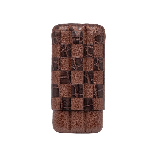 Fallon 3 cigares Alligator marron sublimes