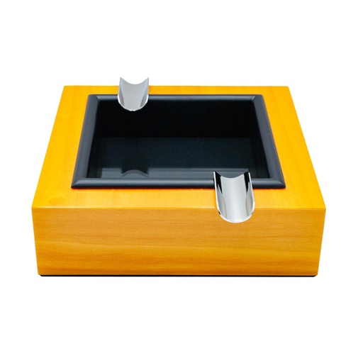 Cendrier Luxe carré en cèdre jaune