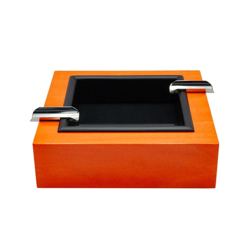 Cendrier Luxe carré en cèdre orange