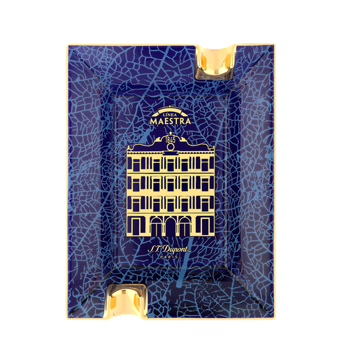 Cendrier S.T. Dupont Partagas Linea Maestra bleu et or