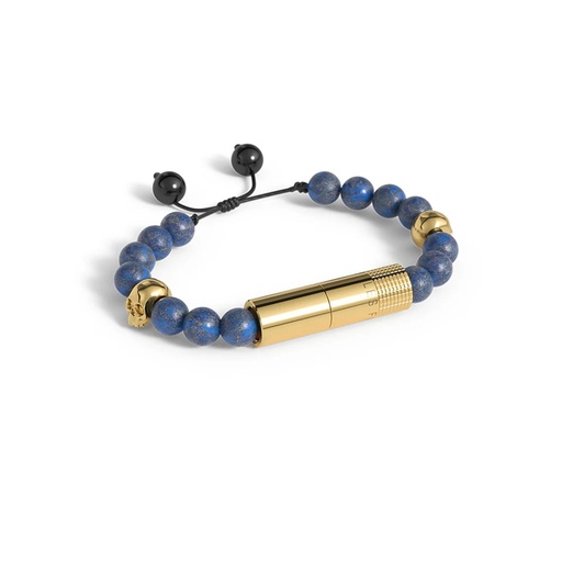 Les Fines Lames Punch Bracelet Noche Gold Skull